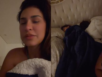 Simone Mendes mostra perrengue após filhos fugirem para sua cama de madrugada
