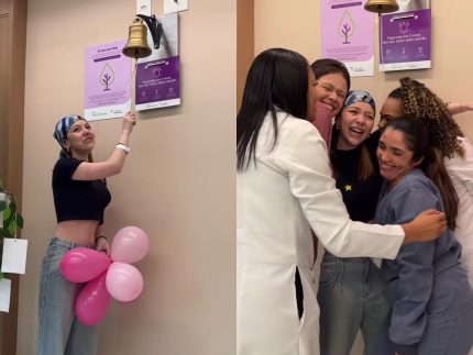 Neta de Carlos Alberto de Nóbrega, Bruna Furlan celebra vitória na luta contra câncer