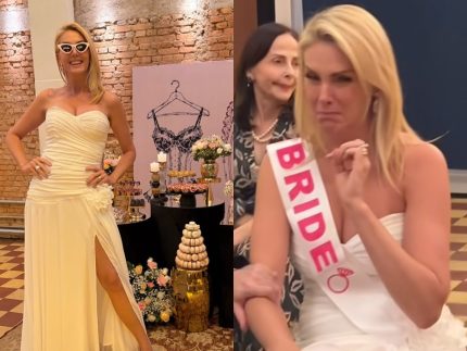 Ana Hickmann vai às lágrimas em chá de lingerie antes do casamento com Edu Guedes