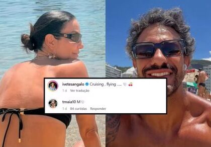 Ivete Sangalo recebe declaração discreta do namorado em foto de biquíni Ivete Sangalo recebe declaração discreta do namorado em foto de biquíni
