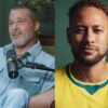 Brad Pitt diz que dará aulas de atuação para Neymar “cavar faltas”: “Precisa de ajuda”
