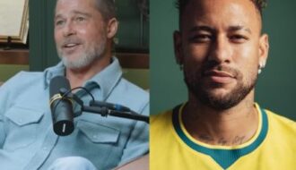 Brad Pitt diz que dará aulas de atuação para Neymar “cavar faltas”: “Precisa de ajuda”