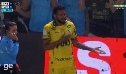 STJD denuncia Santos após cusparada em jogador do Mirassol e pode dar gancho pesado STJD denuncia Santos após cusparada em jogador do Mirassol e pode dar gancho pesado