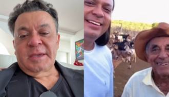 Em lágrimas, Frank Aguiar lamenta morte do pai; cantor não chegou a tempo do velório