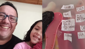 Pai se emociona ao encontrar bilhetes da filha que morreu há 3 anos: “É a Isa. Te amo!”