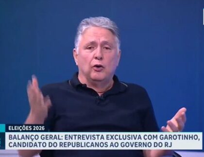 Candidato do RJ, Garotinho gasta tempo de resposta para cobrar Record: “Não vai ter debate?”
