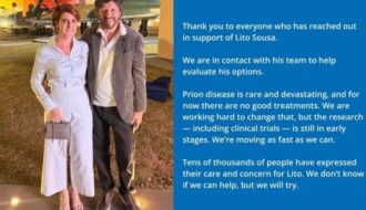 Saúde de Lito Sousa: esposa diz que vaga para estudo da doença do marido foi negada