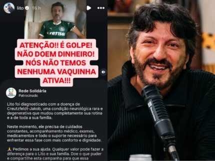 Golpistas usam doença do piloto Lito Sousa para enganar seguidores com falsa vaquinha