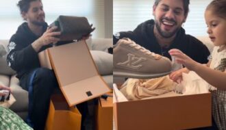 Zé Felipe é acordado pelos filhos no Dia dos Pais e ganha presentes de luxo de Virginia
